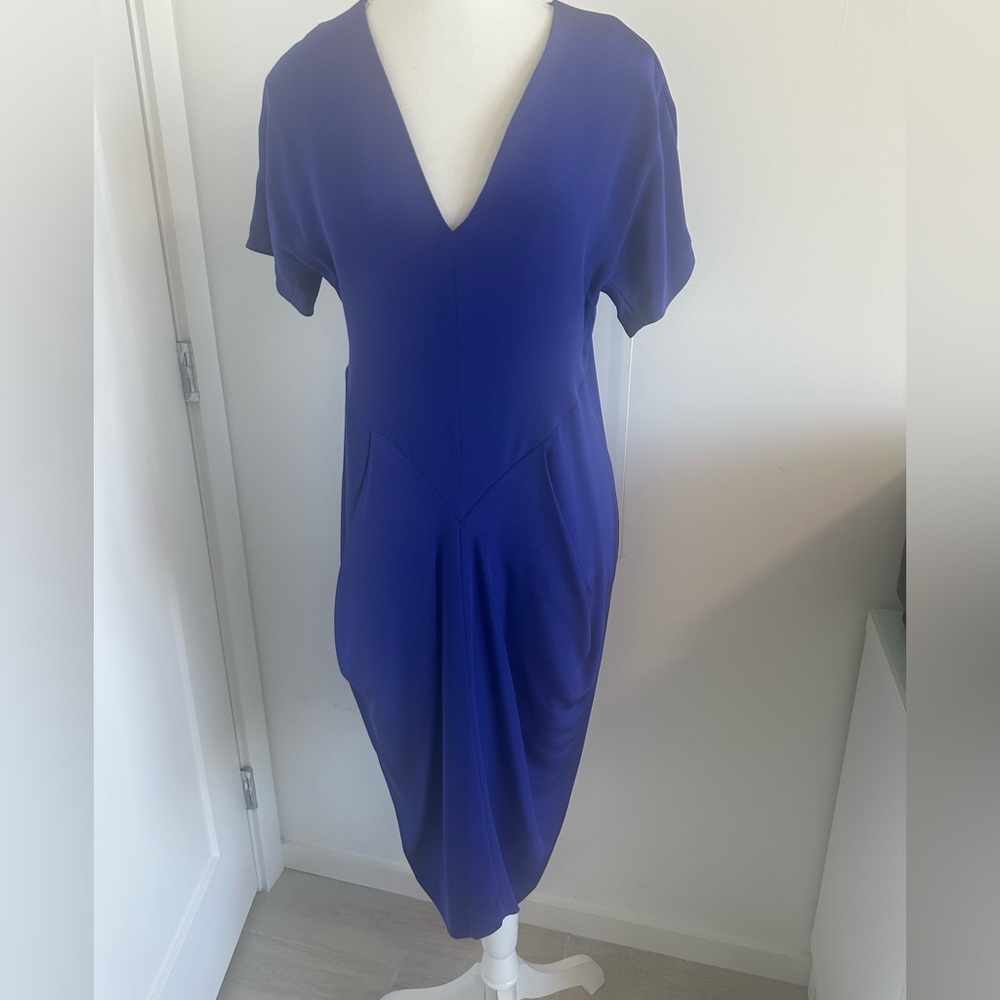 Maria + Cornejo  Blue/purple  Dress silk size 6. Pockets